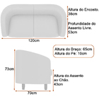 Conjunto Sofá 2 Lugares E Poltrona Dolar Courino Caramelo | B